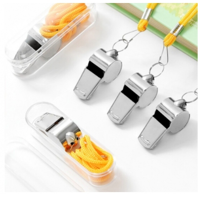 裁判金屬哨子 戶外體育運動 不銹鋼哨子（10只裝）